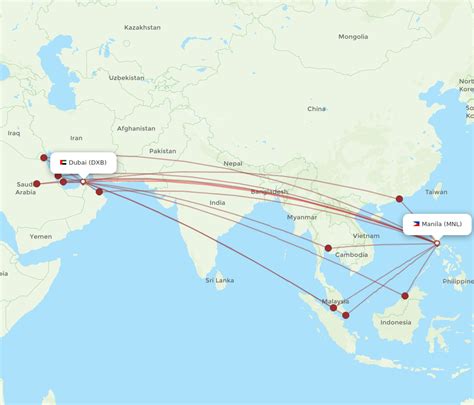 Flights from Dubai (DXB) to Manila (MNL) .